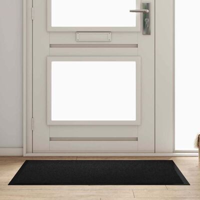 vidaXL Fußmatte Schwarz 120 x 80 x 1,2 cm Teddystoff vidaXL Fußmatte Schwarz 120 x 80 x 1,2 cm Teddystoff