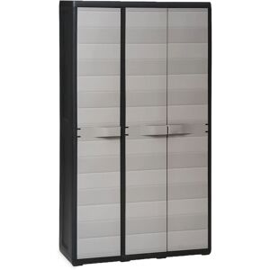 vidaXL Gartenschrank mit 4 Regalen Schwarz und Grau