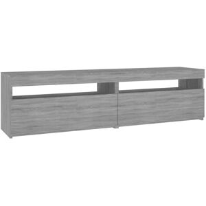 vidaXL TV-Schrank mit LED-Leuchten 2 Stück Grau Sonoma 75x35x40 cm vidaXL TV-Schrank mit LED-Leuchten 2 Stück Grau Sonoma 75x35x40 cm