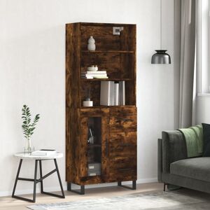 vidaXL Highboard Räuchereiche 69,5x34x180 cm Holzwerkstoff