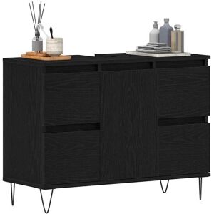 vidaXL Badezimmer Schrank Schwarzeiche Holzwerkstoff - Badezimmermöbel vidaXL Badezimmer Schrank Schwarzeiche Holzwerkstoff - Badezimmermöbel