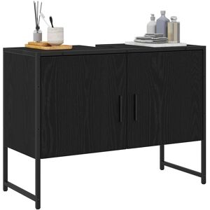 Vidaxl Badezimmer-Schrank aus Schwarz-Eiche 80x33x60 cm Vidaxl Badezimmer-Schrank aus Schwarz-Eiche 80x33x60 cm