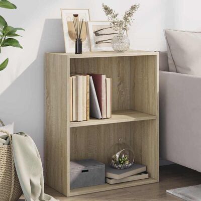 vidaXL 2-Tier Buchcabinet Sonoma Eiche - Holzwerkstoff Regal vidaXL 2-Tier Buchcabinet Sonoma Eiche - Holzwerkstoff Regal