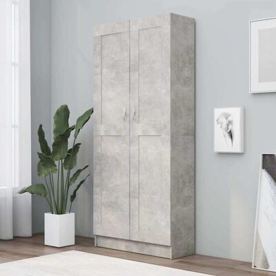 vidaXL Bücherschrank Betongrau 82,5x30,5x185,5 cm Holzwerkstoff vidaXL Bücherschrank Betongrau 82,5x30,5x185,5 cm Holzwerkstoff