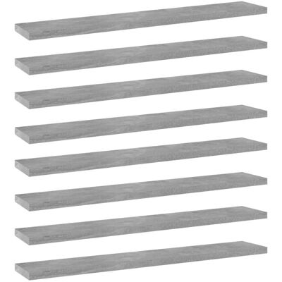 vidaXL Bücherregal-Bretter 8 Stk. Betongrau 60x10x1,5 cm Holzwerkstoff vidaXL Bücherregal-Bretter 8 Stk. Betongrau 60x10x1,5 cm Holzwerkstoff