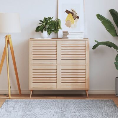 vidaXL Schranktüren Lamellen-Design 4 Stk. 39,5x49,4 Massivholz Kiefer vidaXL Schranktüren Lamellen-Design 4 Stk. 39,5x49,4 Massivholz Kiefer