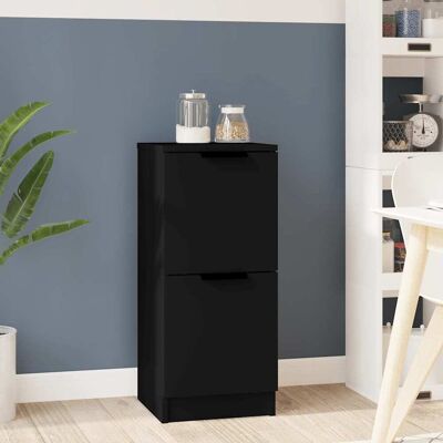 vidaXL Sideboard Schwarz 30x30x70 cm Holzwerkstoff vidaXL Sideboard Schwarz 30x30x70 cm Holzwerkstoff