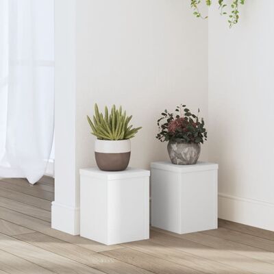 vidaXL Pflanzenständer 2 Stk. Weiß 15x15x20 cm Holzwerkstoff vidaXL Pflanzenständer 2 Stk. Weiß 15x15x20 cm Holzwerkstoff