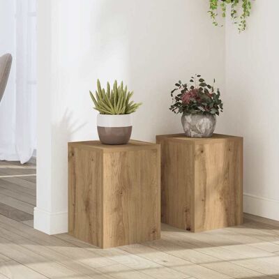 vidaXL Pflanzenständer 2 Stk. Artisan-Eiche 25x25x35 cm Holzwerkstoff vidaXL Pflanzenständer 2 Stk. Artisan-Eiche 25x25x35 cm Holzwerkstoff