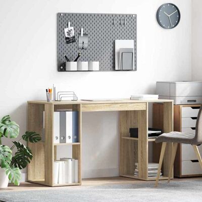 vidaXL Schreibtisch Sonoma-Eiche Holzwerkstoff 130 x 50.5 x 75 cm vidaXL Schreibtisch Sonoma-Eiche Holzwerkstoff 130 x 50.5 x 75 cm