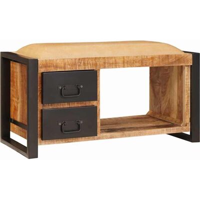 vidaXL Sitzbank mit Stauraum Braun 80 x 35 x 40 cm Massivholz Mango vidaXL Sitzbank mit Stauraum Braun 80 x 35 x 40 cm Massivholz Mango