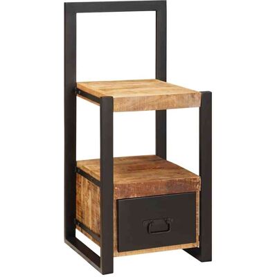 vidaXL Ankleidehaken mit Regal Braun 40 x 40 x 90 cm Massivholz Mango vidaXL Ankleidehaken mit Regal Braun 40 x 40 x 90 cm Massivholz Mango