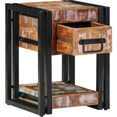 vidaXL Nachttisch Bunt Massivholz 40x40x40cm - Nachttisch vidaXL Nachttisch Bunt Massivholz 40x40x40cm - Nachttisch