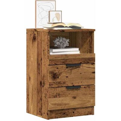 vidaXL Nachttisch Altholz-Optik 40x36x65 cm Holzwerkstoff vidaXL Nachttisch Altholz-Optik 40x36x65 cm Holzwerkstoff