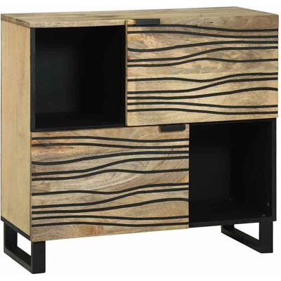 vidaXL Sideboard Braun 80 x 33 x 75 cm massives Mangoholz vidaXL Sideboard Braun 80 x 33 x 75 cm massives Mangoholz