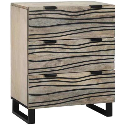 vidaXL Sideboard Weiß 60 x 33.5 x 75 cm Massivholz Mango vidaXL Sideboard Weiß 60 x 33.5 x 75 cm Massivholz Mango