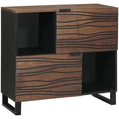 vidaXL Sideboard Braun 80 x 33 x 75 cm massives Mangoholz vidaXL Sideboard Braun 80 x 33 x 75 cm massives Mangoholz