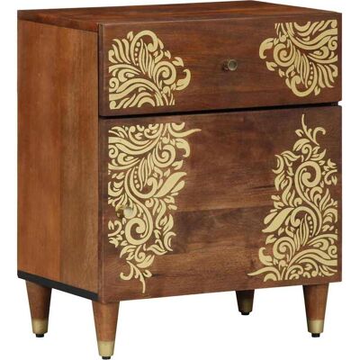 vidaXL Bedside Cabinet with Door Honigbraun 50 x 33 x 60 cm vidaXL Bedside Cabinet with Door Honigbraun 50 x 33 x 60 cm