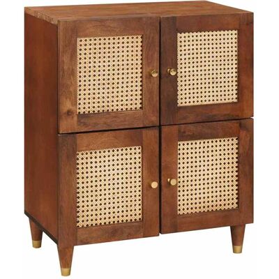 vidaXL Sideboard Braun 60 x 33,5 x 75 cm Massivholz Mango vidaXL Sideboard Braun 60 x 33,5 x 75 cm Massivholz Mango