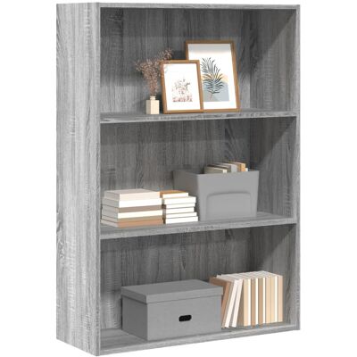 vidaXL Bücherregal Grau Sonoma 80x30x114 cm Holzwerkstoff vidaXL Bücherregal Grau Sonoma 80x30x114 cm Holzwerkstoff