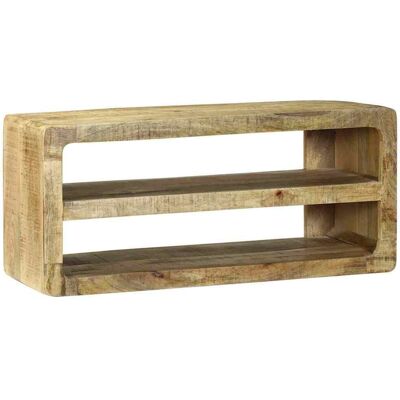 vidaXL TV-Schränk mit Regal Braun 80 x 32 x 36 cm Massivholz Mango vidaXL TV-Schränk mit Regal Braun 80 x 32 x 36 cm Massivholz Mango