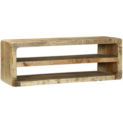 vidaXL TV-Schränk mit Regal Braun 100 x 32 x 36 cm Massivholz Mango vidaXL TV-Schränk mit Regal Braun 100 x 32 x 36 cm Massivholz Mango