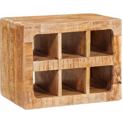 vidaXL Weinregal mit Speicher Braun 44 x 30 x 35 cm Massivholz Mango vidaXL Weinregal mit Speicher Braun 44 x 30 x 35 cm Massivholz Mango