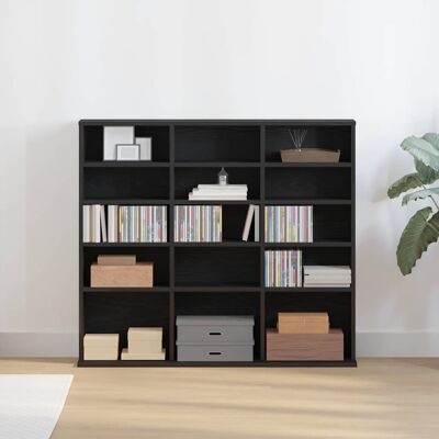 vidaXL CD-Schrank Schwarz Eichen-Optik 100x23x89,5 cm Holzwerkstoff vidaXL CD-Schrank Schwarz Eichen-Optik 100x23x89,5 cm Holzwerkstoff