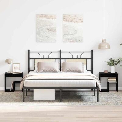 vidaXL Schwarzes Nachttisch-Set - Modernes Schlafzimmer vidaXL Schwarzes Nachttisch-Set - Modernes Schlafzimmer