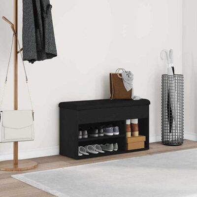 vidaXL Schuhbank Schwarze Eiche MDF - Entryway Bench vidaXL Schuhbank Schwarze Eiche MDF - Entryway Bench
