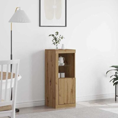 Vidaxl Rustik Eichen 41x37x100 cm LED Sideboard - Wohnzimmermöbel Vidaxl Rustik Eichen 41x37x100 cm LED Sideboard - Wohnzimmermöbel