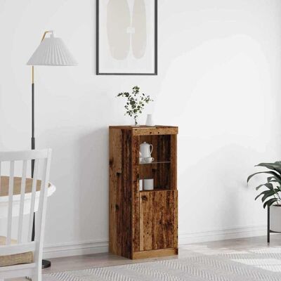 vidaXL LED-Sideboard Altholz 41 x 37 x 100 cm Holzwerkstoff vidaXL LED-Sideboard Altholz 41 x 37 x 100 cm Holzwerkstoff