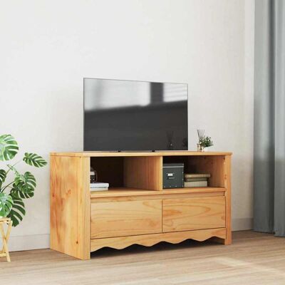 vidaXL Austern Eiche Massiv Eiche Mittel Stauraum TV Rack Rechteckig - TV Rack vidaXL Austern Eiche Massiv Eiche Mittel Stauraum TV Rack Rechteckig - TV Rack
