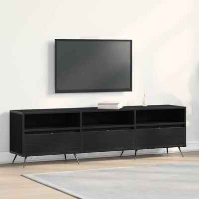 vidaXL TV-Schränk Schwarz Eichen-Optik 150 x 30 x 44,5 cm vidaXL TV-Schränk Schwarz Eichen-Optik 150 x 30 x 44,5 cm
