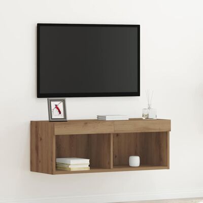 VidaXL Wandmontiertes TV-Möbel - Roble Artesano - 80x30x30 cm VidaXL Wandmontiertes TV-Möbel - Roble Artesano - 80x30x30 cm