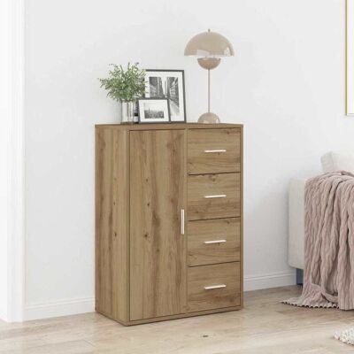 VidaXL Massiv Eichen Sideboard - Elegantes Handwerk - Viel Stauraum VidaXL Massiv Eichen Sideboard - Elegantes Handwerk - Viel Stauraum