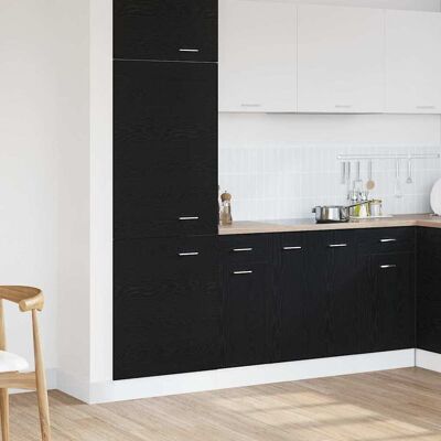 Vidaxl Schwarzer Eichen-Küchenschrank - 30x46x81.5 cm Vidaxl Schwarzer Eichen-Küchenschrank - 30x46x81.5 cm
