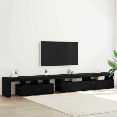 vidaXL TV-Schränk 3 Stk. Schwarz Eichen-Optik Holzwerkstoff vidaXL TV-Schränk 3 Stk. Schwarz Eichen-Optik Holzwerkstoff