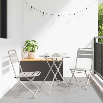 vidaXL Bistrogarnitur 3 pcs Beige Stahl vidaXL Bistrogarnitur 3 pcs Beige Stahl