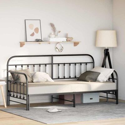 Vidaxl Schwarzes Tagesbett mit Nido-Bett - Bettgestell Vidaxl Schwarzes Tagesbett mit Nido-Bett - Bettgestell