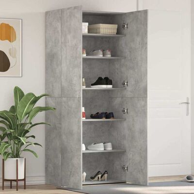 vidaXL Graues Beton Holz Industrieller Schuhschrank - Schuhaufbewahrung vidaXL Graues Beton Holz Industrieller Schuhschrank - Schuhaufbewahrung