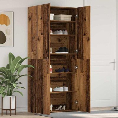 vidaXL Schuhschrank mit Regal Braun 80 x 35,5 x 180 cm Holzwerkstoff vidaXL Schuhschrank mit Regal Braun 80 x 35,5 x 180 cm Holzwerkstoff