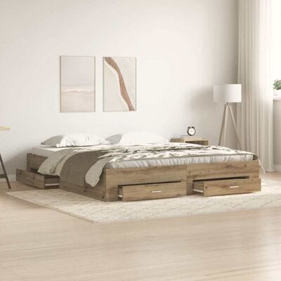 vidaXL Bettrahmen Artisan-Eiche 180 x 200 cm Holzwerkstoff vidaXL Bettrahmen Artisan-Eiche 180 x 200 cm Holzwerkstoff