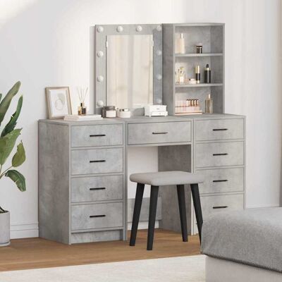 vidaXL Set aus 3 Beton grau Beton Standard Hochschrank Stauraum - Hochschrank vidaXL Set aus 3 Beton grau Beton Standard Hochschrank Stauraum - Hochschrank