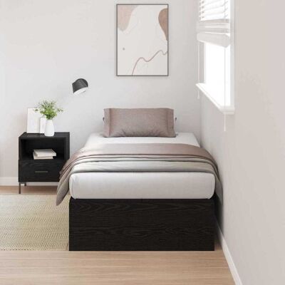 Vidaxl Schwarze Eichen Bett 100x200 cm Vidaxl Schwarze Eichen Bett 100x200 cm