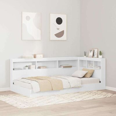 vidaXL Aufbewahrungskopfteil mit Regal Weiß 90 cm Holzwerkstoff vidaXL Aufbewahrungskopfteil mit Regal Weiß 90 cm Holzwerkstoff