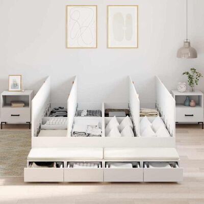 Vidaxl Weiße Bettgestell 150x200 cm - Bettgestell Vidaxl Weiße Bettgestell 150x200 cm - Bettgestell