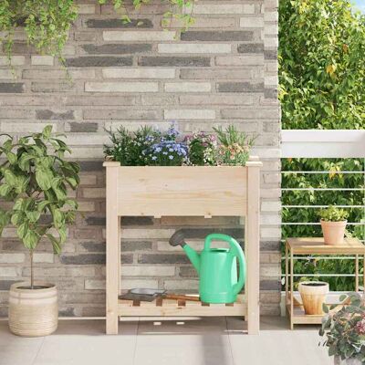 vidaXL Gartenpflanzkübel mit Rankhilfe - 71x37x76 cm - Robustes Kiefernholz vidaXL Gartenpflanzkübel mit Rankhilfe - 71x37x76 cm - Robustes Kiefernholz