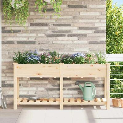 vidaXL Gartenpflanzer mit Gittern 161x43x76 cm Massivkiefernholz vidaXL Gartenpflanzer mit Gittern 161x43x76 cm Massivkiefernholz
