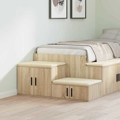 Vidaxl Sonoma 118x41x40 cm Eichen Nachttisch - Nachttisch Vidaxl Sonoma 118x41x40 cm Eichen Nachttisch - Nachttisch